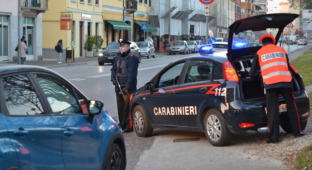 Controlli su strada dei carabinieri di Udine