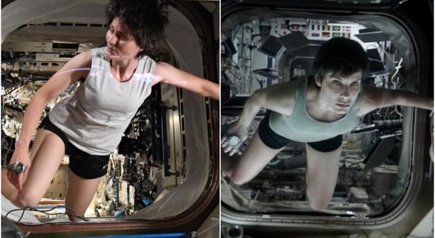 Cristoforetti in canottiera e culotte sfida Bullock: «Come tieni i capelli a posto nel film Gravity?» Il rimpianto dell'astronauta Scott Kelly