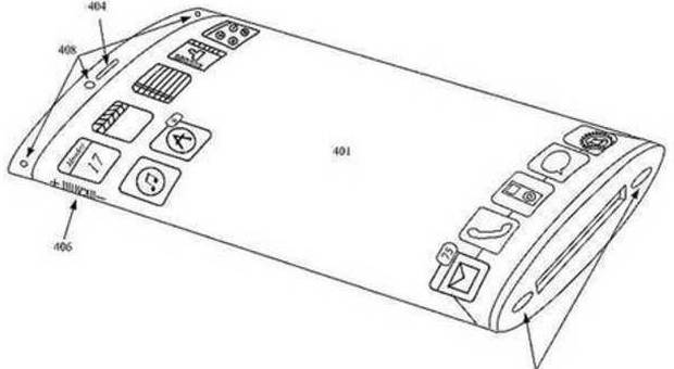 Lo smartphone con schermo pieghevole brevettato da Apple