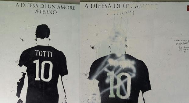 Roma, imbrattato il murale di Totti a Porta Metronia: era stato disegnato per la sua ultima partita