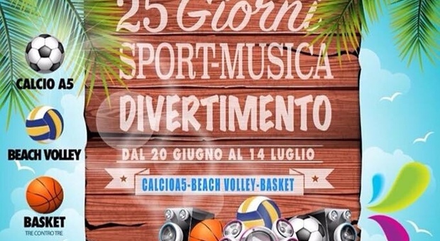 Rieti, torna "Coriandolo Summer Sport" con tornei di beach volley, futsal e basket 3vs3 e musica