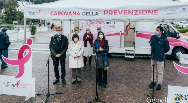 Roma Capitale, al via la campagna «Carovana della Prevenzione» per la prevenzione del tumore al seno