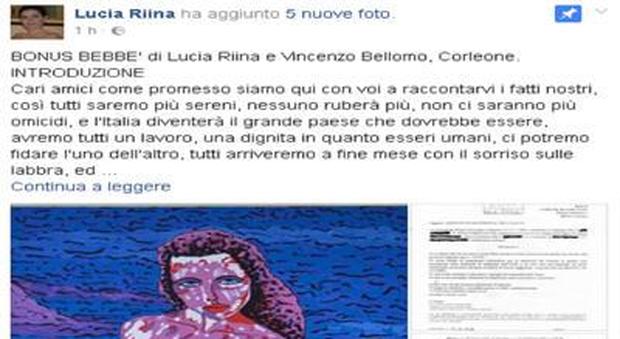 Lucia Riina, lo sfogo su Facebook
