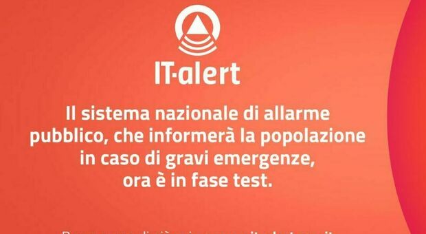 Domani alle 12 su tutti i cellulari delle Marche il messaggio d'allerta simulato It-Alert: «Occhio, forse anche in Umbria»