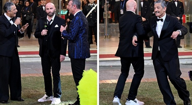 John Travolta a Sanremo con le scarpe U Power, la mail che può confermare la pubblicità occulta: «Comparsa speciale al Festival»