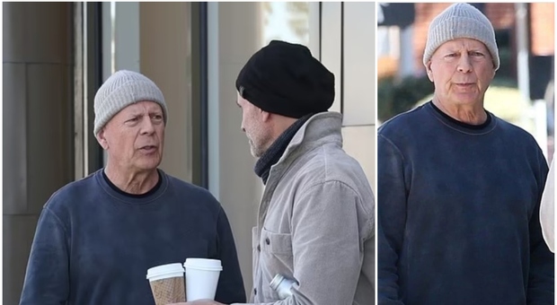 Bruce Willis e le prime foto in pubblico: tuta e cappellino, così l'attore combatte la malattia