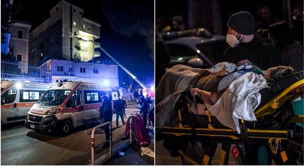 Tivoli, vasto incendio in ospedale: evacuati due reparti, grande paura tra i pazienti