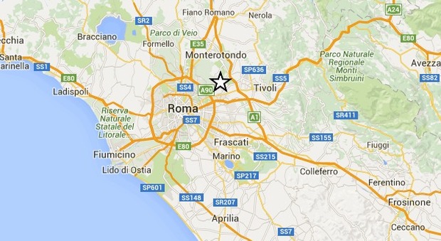 Terremoto a Roma, la mappa (INGV)