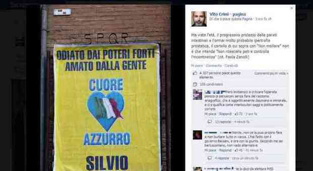 Berlusconi, Crimi (M5S): post contro il Cavaliere su Facebook. L'ira di Schifani: «Lasci la giunta». Ma non può dimettersi
