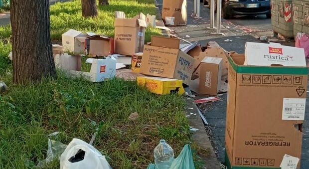Napoli, degrado a via Marina: spazzatura ovunque