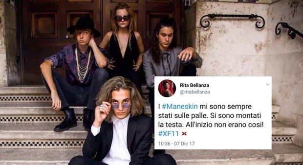 X FACTOR, Rita Bellanza contro i Maneskin: "Mi stanno sulle p**le" account twitter eliminato