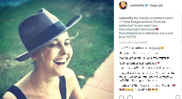 Nadia Toffa sorridente sui social, poi la novità: «Pronti per settembre?»