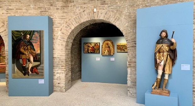 Una delle sale espositive al Bastione Sangallo di Loreto