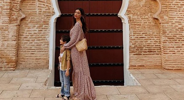 Belen Rodriguez e il figlio Santiago nel post di Stefano De Martino su Instagram
