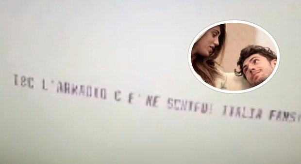 Cecilia Rodriguez e Ignazio Moser, nuovo messaggio aereo contro la coppia: "Fate schifo" (frame Mediaset)