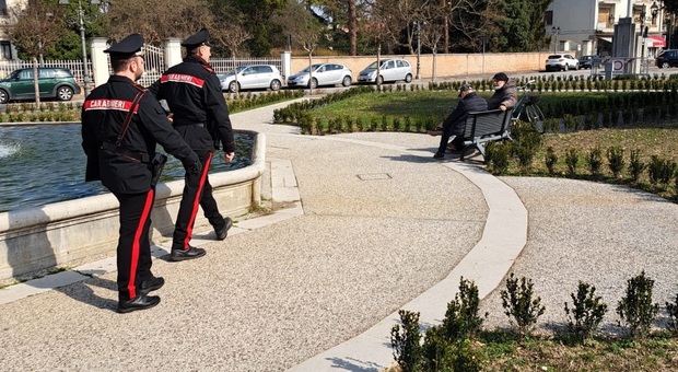 L'intervento dei carabinieri al parco di Ponte di Piave