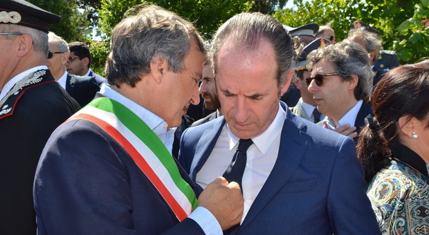 Il presidente del Veneto Luca Zaia (a destra) con il sindaco di Venezia Luigi Brugnaro