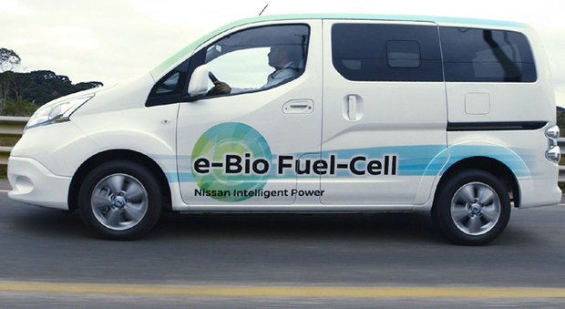 Il prototipo realizzato sulla base della NV200 perfettamente funzionante di e-Bio Fuel Cell: zero emissioni inquinanti
