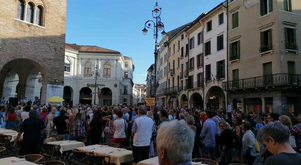 Proteste contro il green pass sabato 28 agosto a Treviso