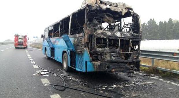 Napoli: fiamme e fumo sull'autobus Ctp, passeggeri soccorsi dai vigili urbani