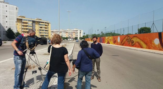 Artisti della street art a Lecce per realizzare un murales di 260 metri. Domani l'inaugurazione
