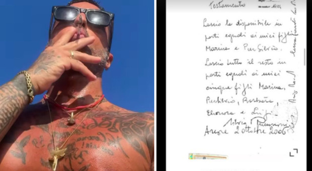 Fabrizio Corona: «Ecco il testamento di Berlusconi scritto di suo pugno»