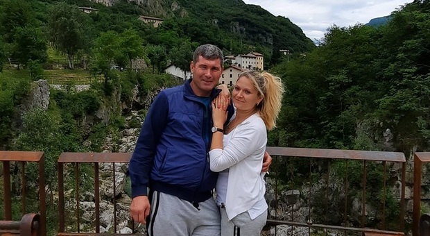 Nicolae Botnari con la moglie Tatiana in un momento felice