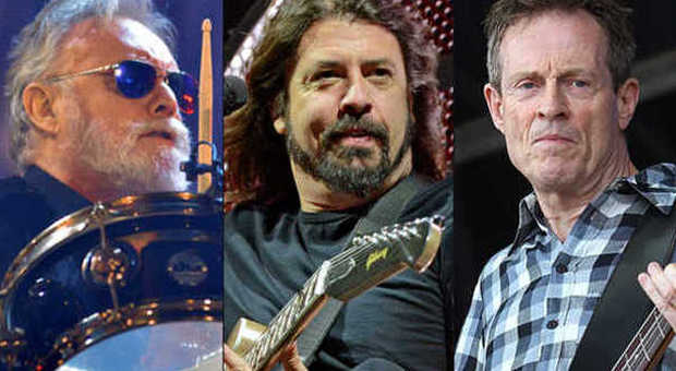 Roger Taylor, Dave Grohl e John Paul Jones dei "Led Zeppelin" (ew.com)