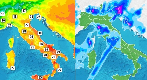 Meteo, caldo africano con temporali e venti fino a burrasca: il ciclone Medusa spacca l'Italia. Allerta in molte regioni