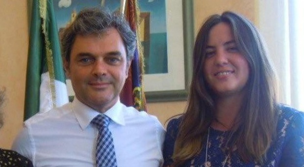 Il sindaco Massimo Bergamin con l'assessore Alessandra Sguotti
