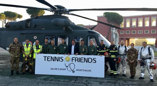 Tennis & friends, c'è l'Aeronautica militare con medici militari, simulatore di volo ed elicottero