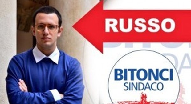 Il santino elettorale di Russo