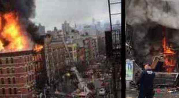 New York, esplode una palazzina crollano gli edifici vicini, almeno 19 feriti