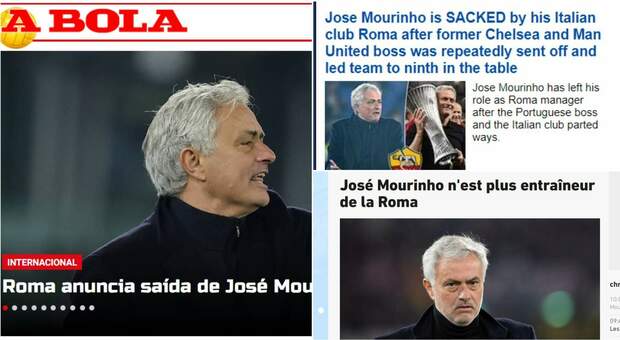 «Mourinho esonerato, di nuovo»: dall'Inghilterra al Portogallo (freddi), la notizia sui siti esteri