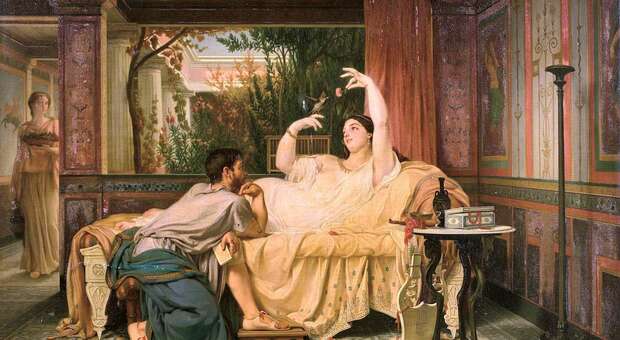 Lesbia e Catullo in un dipinto