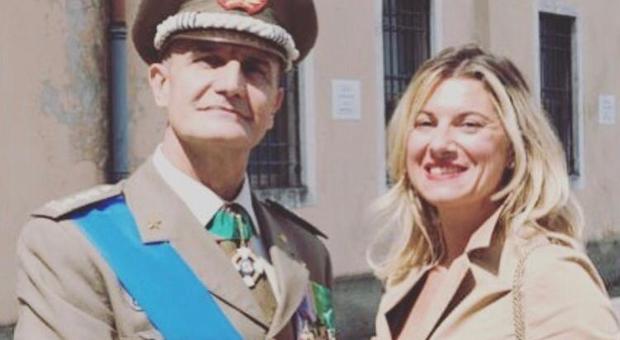 Marina Buffoni con il generale Paolo Serra
