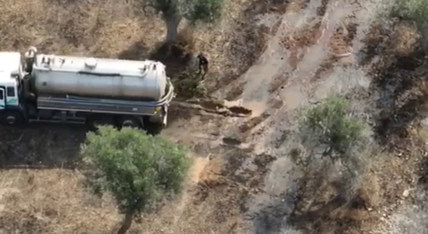 Scaricavano nella natura il percolato dei camion per raccogliere i rifiuti: denunciati in tre a Porto Cesareo