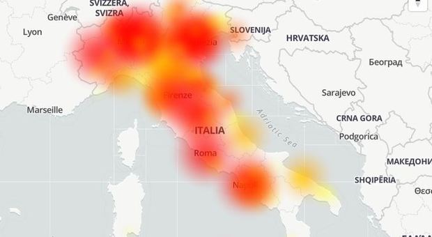 Tim down in quasi tutta Italia: la mappa dei malfunzionamenti. «Guasto in via di ripristino»«»