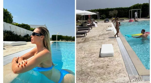 Ilary Blasi, immersa in piscina con costume e posa sexy: fan impazziti