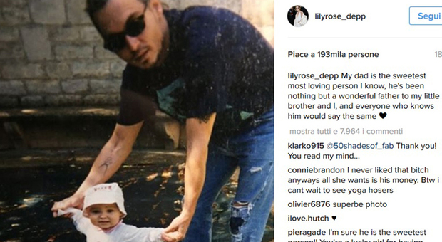 Il post di Lily-Rose Depp in difesa del padre Johnny