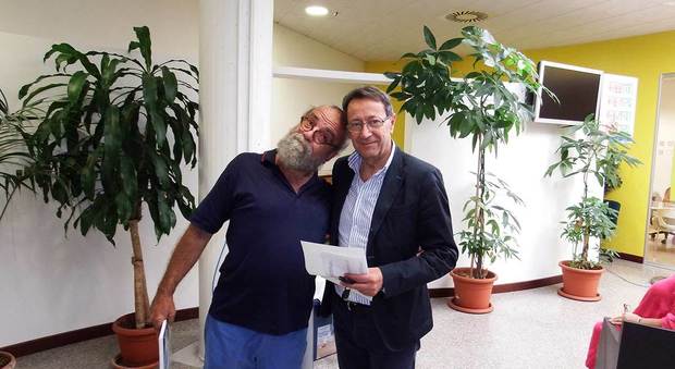 Giobbe Covatta con il sindaco Pasqualino Piunti