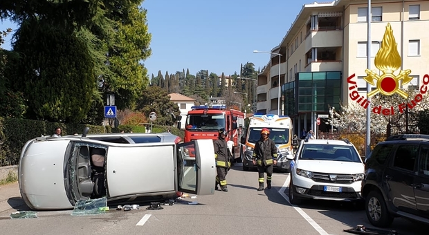 Un'immagine dell'incidente ad Arzignano