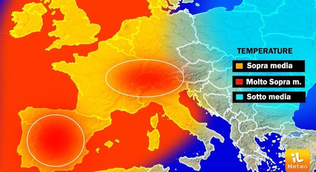Meteo, Italia divisa: temporali al nord, caldo choc al sud -Previsioni