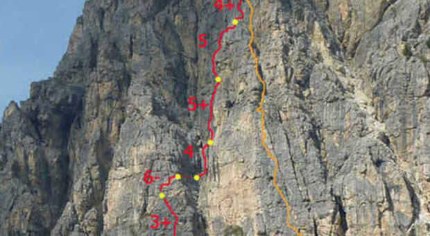 Cade in parete sui col dei Bos si stacca la roccia: muore alpinista