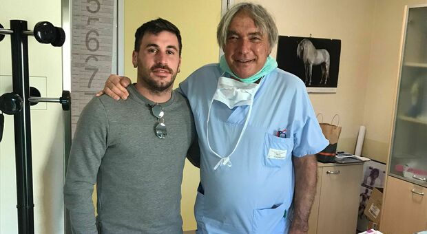 Federico Angiulli a Verona con l’ortopedico Claudio Zorzi