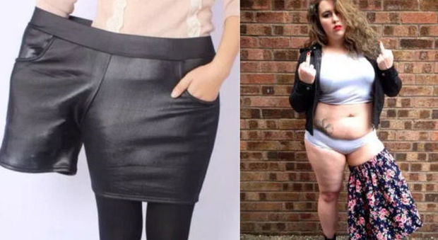 La modella entra in una sola gamba degli shorts curvy: ecco la risposta di una blogger