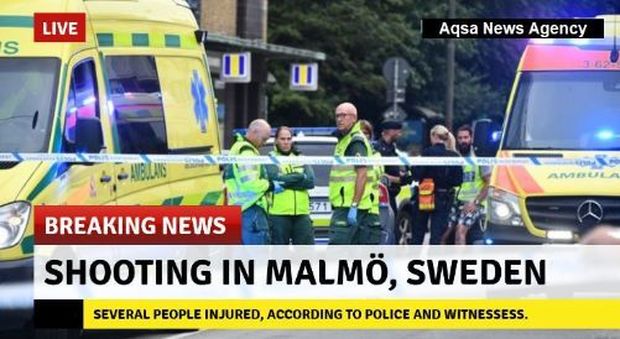 Sparatoria in centro a Malmoe, almeno quattro feriti
