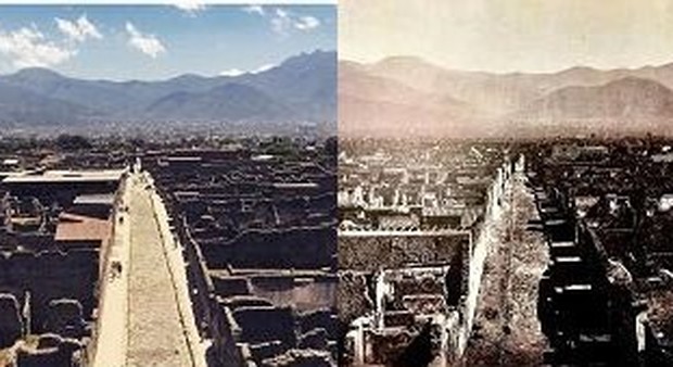 Pompei ieri ed oggi: gli scatti a distanza di un secolo diventano virali
