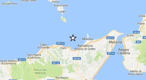 Terremoto di 3.1 ad ovest di Messina