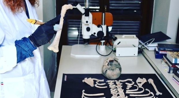 I segreti di Pompei a Berlino: ecco lo scheletro di un abitante in laboratorio